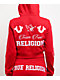True Religion Embroidered Shrunken Red Crop Zip Hoodie - Thumbnail image 3 of 7