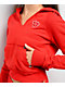 True Religion Embroidered Terry V Notch Scarlet Hoodie - Thumbnail image 3 of 4