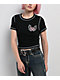 True Religion Flatlock Winged Crystal Logo Black Crop T-Shirt - Thumbnail image 2 of 4