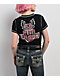 True Religion Flatlock Winged Crystal Logo Black Crop T-Shirt - Thumbnail image 1 of 4