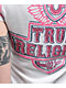 True Religion Flatlock Winged Crystal Logo White Crop T-Shirt - Thumbnail image 3 of 7