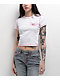 True Religion Flatlock Winged Crystal Logo White Crop T-Shirt - Thumbnail image 2 of 7