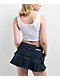 True Religion Glitter Flocked TR Logo White Crop Tank Top - Thumbnail image 2 of 3