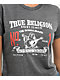 True Religion Heritage Burnout Heather Charcoal Crop T-Shirt - Thumbnail image 2 of 2