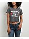 True Religion Heritage Burnout Heather Charcoal Crop T-Shirt - Thumbnail image 1 of 2