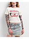 True Religion Heritage Burnout White Crop T-Shirt - Thumbnail image 1 of 2