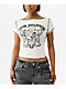 True Religion Heritage White Slash Neck Crop T-Shirt - Thumbnail image 1 of 2