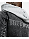 True Religion Hooded Combo Silver Sun Crop Jacket - Thumbnail image 3 of 8