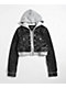 True Religion Hooded Combo Silver Sun Crop Jacket - Thumbnail image 7 of 8