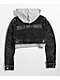 True Religion Hooded Combo Silver Sun Crop Jacket - Thumbnail image 8 of 8