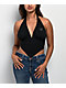 True Religion Horseshoe Black Bandeau Halter Top - Thumbnail image 1 of 5
