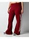 True Religion Jacquard Rhubarb Red Wide Leg Sweatpants - Thumbnail image 3 of 7