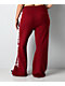 True Religion Jacquard Rhubarb Red Wide Leg Sweatpants - Thumbnail image 4 of 7