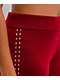 True Religion Jacquard Rhubarb Red Wide Leg Sweatpants - Thumbnail image 5 of 7