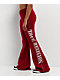 True Religion Jacquard Rhubarb Red Wide Leg Sweatpants - Thumbnail image 6 of 7