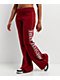 True Religion Jacquard Rhubarb Red Wide Leg Sweatpants - Thumbnail image 1 of 7