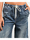 True Religion Jessie Big T Super Baggy Medium Wash Cargo Jeans - Thumbnail image 3 of 6