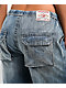 True Religion Jessie Big T Super Baggy Medium Wash Cargo Jeans - Thumbnail image 4 of 6