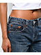 True Religion Jessie Embroidered Blue Wash Super Baggy Jeans - Thumbnail image 6 of 7