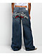 True Religion Jessie Embroidered Blue Wash Super Baggy Jeans - Thumbnail image 2 of 7