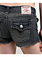 True Religion Joey Carefree Flame Big T Flap Blue Wash Shorts - Thumbnail image 3 of 4