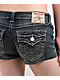 True Religion Joey Dandelion Fade Big T Flap Blue Wash Shorts - Thumbnail image 3 of 4