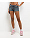 True Religion Joey Flap Floral Dream Blue Wash Low Rise Shorts - Thumbnail image 2 of 4