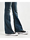 True Religion Joey Low Rise Saddle Stitch Dark Wash Flare Jeans - Thumbnail image 6 of 6