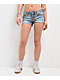 True Religion Joey Super T Flap Low Rise Light Blue Wash Shorts - Thumbnail image 2 of 9