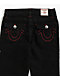 True Religion Kids Ricky Black & Red Relaxed Straight Leg Jeans - Thumbnail image 5 of 7
