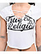 True Religion Lace Up White Crop T-Shirt - Thumbnail image 3 of 3