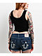 True Religion Logo Black Crop Tank Top - Thumbnail image 2 of 3
