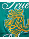 True Religion Logo Crest Satin Oak Leaf Green Bomber Jacket - Thumbnail image 3 of 9