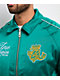 True Religion Logo Crest Satin Oak Leaf Green Bomber Jacket - Thumbnail image 5 of 9
