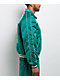 True Religion Logo Crest Satin Oak Leaf Green Bomber Jacket - Thumbnail image 7 of 9