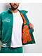 True Religion Logo Crest Satin Oak Leaf Green Bomber Jacket - Thumbnail image 8 of 9