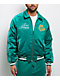 True Religion Logo Crest Satin Oak Leaf Green Bomber Jacket - Thumbnail image 2 of 9