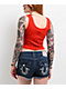 True Religion Logo Fiery Red Crop Tank Top - Thumbnail image 2 of 3