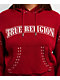 True Religion Logo Rhubarb Red Hooded Sweater - Thumbnail image 3 of 5