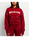 True Religion Logo Rhubarb Red Hooded Sweater - Thumbnail image 1 of 5