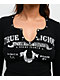 True Religion Logo Rivets V Notch Black Long Sleeve Crop T-Shirt  - Thumbnail image 3 of 3