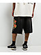 True Religion Mikey Floral Snake Black Wash Baggy Sweat Shorts - Thumbnail image 2 of 6