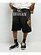 True Religion Mikey Floral Snake Black Wash Baggy Sweat Shorts - Thumbnail image 1 of 6