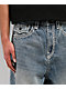 True Religion Mikey Super QT Flap Gridiron Blue Wash Ultra Wide Jeans - Thumbnail image 4 of 5