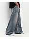 True Religion Mikey Super QT Flap Gridiron Blue Wash Ultra Wide Jeans - Thumbnail image 5 of 5