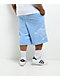 True Religion Mikey Tiger Script Blue Baggy Sweat Shorts - Thumbnail image 4 of 9