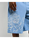 True Religion Mikey Tiger Script Blue Baggy Sweat Shorts - Thumbnail image 8 of 9