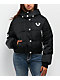 True Religion Patched Black Crop Puffer Jacket - Thumbnail image 3 of 7