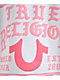 True Religion Relaxed White & Pink Crop Zip Hoodie - Thumbnail image 5 of 5