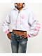 True Religion Relaxed White & Pink Crop Zip Hoodie - Thumbnail image 2 of 5